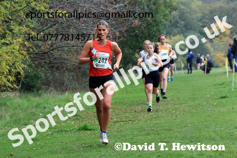 Senior Womens relay, 2025 Northern Cross Country Relays, Graves Park, Sheffield. Photo: David T. Hewitson/Sports for All Pics